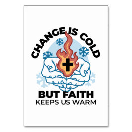 Faith Behalte uns warm - Hochwertiges Winterwerk Tischnummer