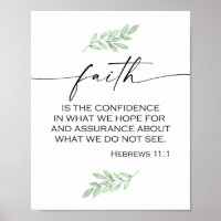 Faith Bible Verse aus Hebräern 11:1