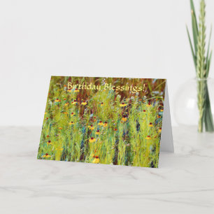 Faith Birthday Sessings Bible Verse Wildblumen Karte