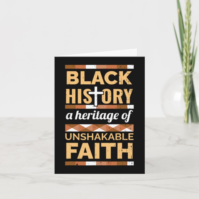 Faith Black History Mont Blm Melanin Christlich Karte (Vorderseite)