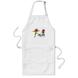 Faith Black Typografy mit Rose Lange Schürze