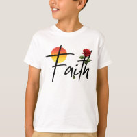 Faith Black Typografy mit Rose