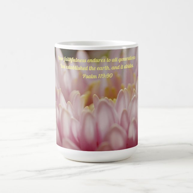 Faith Blume Bible Verse Pink Tasse Cup (Mittel)