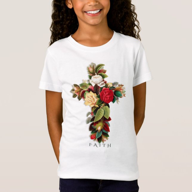 Faith Botanical Cross T-Shirt (Vorderseite)