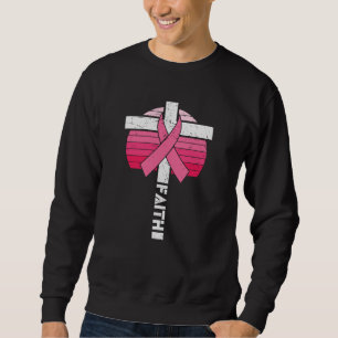 Faith Breast Cancer Awareness Christlich Women Gif Sweatshirt