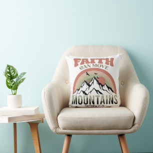 Faith Can Move Mountain Retro Kissen