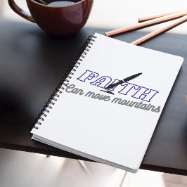 Faith Can Move Mountains Christliches Notebook Notizblock