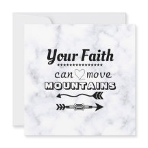 Faith Can Move Mountains Inspiration Flat Card
