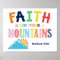 Faith Can Move Mountains Kinder Christliche Schrif