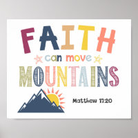 Faith Can Move Mountains Kinder Christliche Schrif