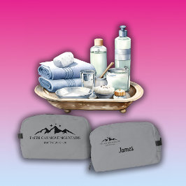 Faith can move mountains.” — Matthew 17:20 Waschbeutel