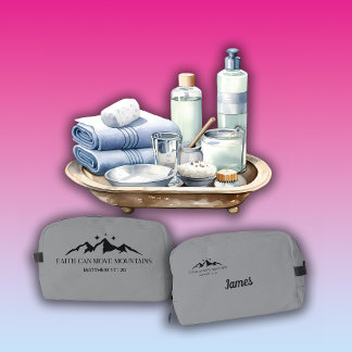 Faith can move mountains.” — Matthew 17:20  Waschbeutel