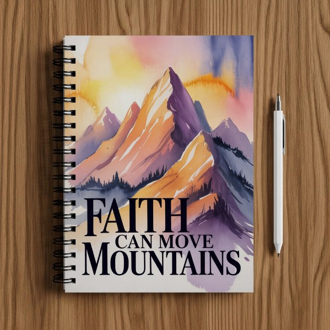Faith can move mountains notebook  notizblock (Von Creator hochgeladen)