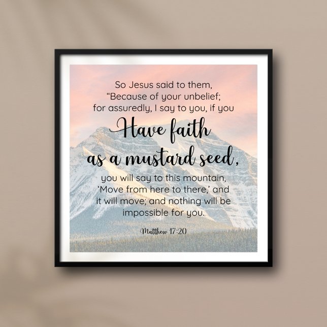 Faith Can Move Mountains Scripting Poster (Von Creator hochgeladen)