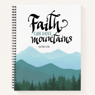Faith Can Move Mountains SpiralNotebook Notizbuch