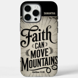 Faith Can Move Mountains Vintag Christlich iPhone 16 Pro Max Hülle