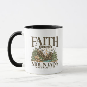 Faith Can Move Mountains Vintage Bibelvers Tasse