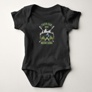 Faith Can Move Mountains Zitat Unisex Baby Strampler