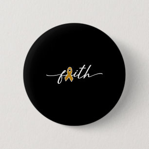Faith Childhood Cancer Awareness Gold Ribbon Kampf Button