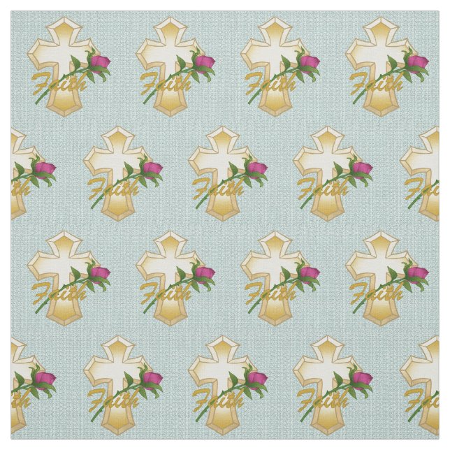 Faith Christlich Cross Fabric Stoff (Muster)