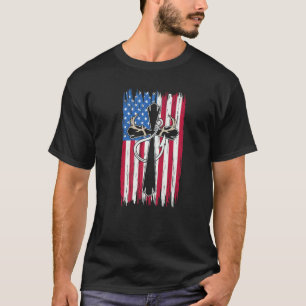 Faith Christlich Hunter American Flag erschüttert T-Shirt