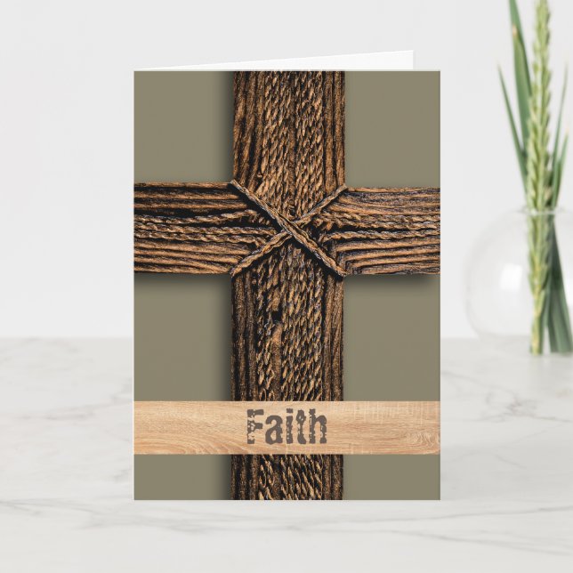 Faith Copper Cross Ephesians 2:8 Ermutigung Karte (Vorderseite)