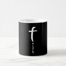 Faith Cross Black and White Typografy Simple