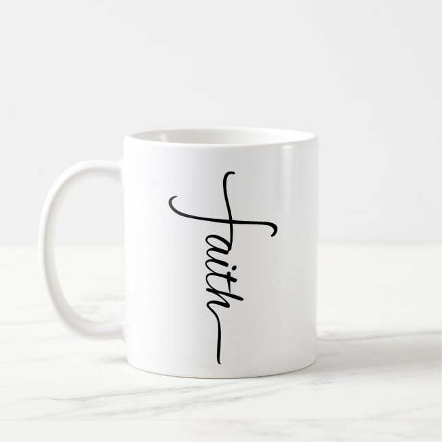 Faith Cross Christlich Black Kaffeetasse (Links)