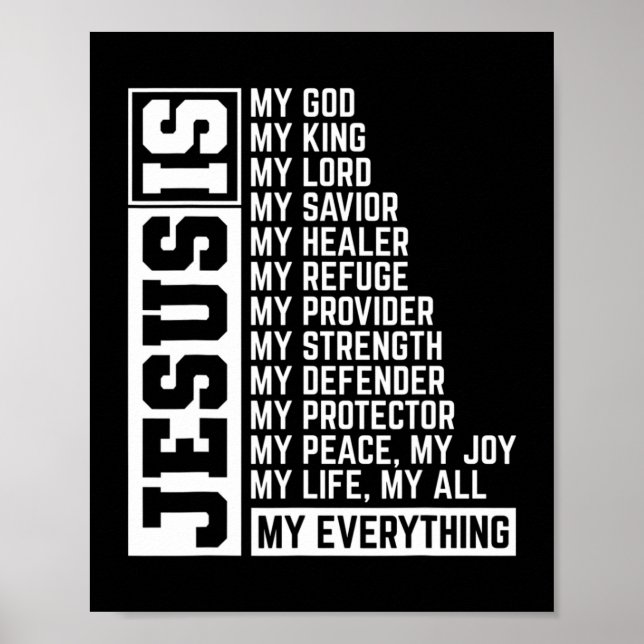 Faith Cross Christlich Religious Jesus Lord Gift J Poster (Vorne)