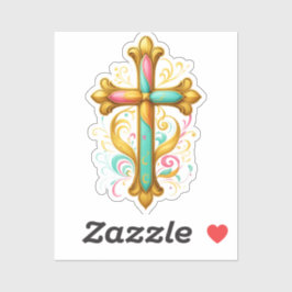 Faith Cross Sticjker Aufkleber