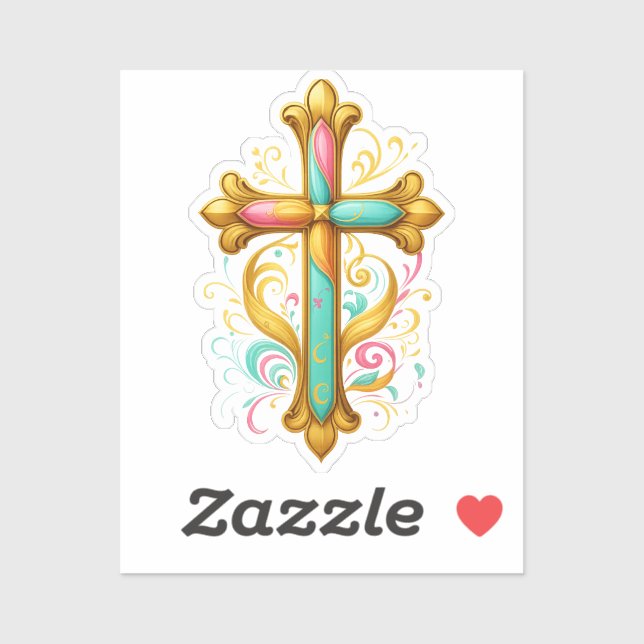 Faith Cross Sticjker Aufkleber (Blatt)