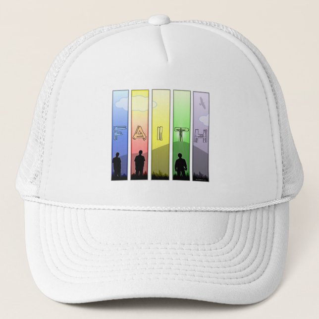 Faith Cross Truckerkappe (Vorderseite)