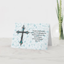 Faith Cross Vintag Style Bible Verse Osterkarte
