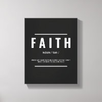 Faith Definition | Inspirational Quote Wall Art