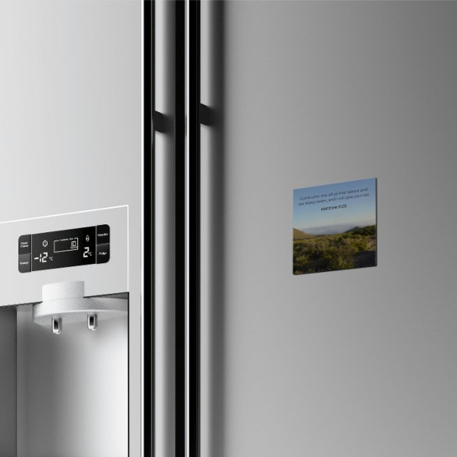 Faith Desert Collection – Matthäus 11,28  Magnet (Von Creator hochgeladen)