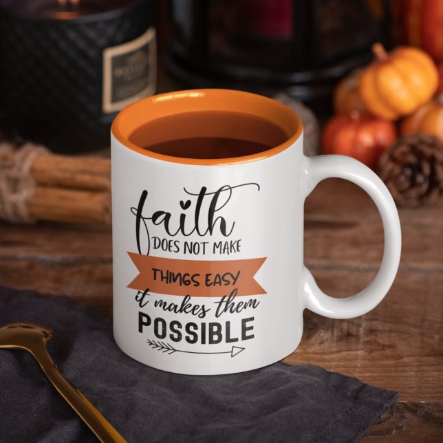 Faith Doesn't Make Things Easy Tasse (Von Creator hochgeladen)