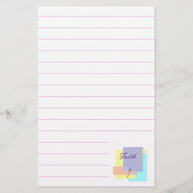 Faith Dragonfly Briefpapier (Vorderseite)