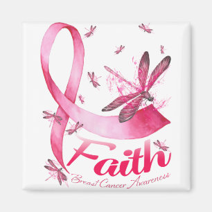 Faith Dragonfly Brustkrebs-T - Shirt Magnet