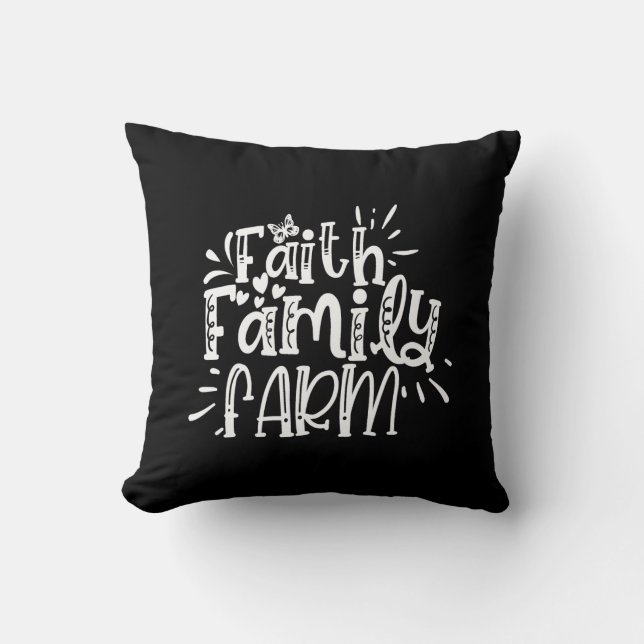 faith family farm kissen (Vorderseite)
