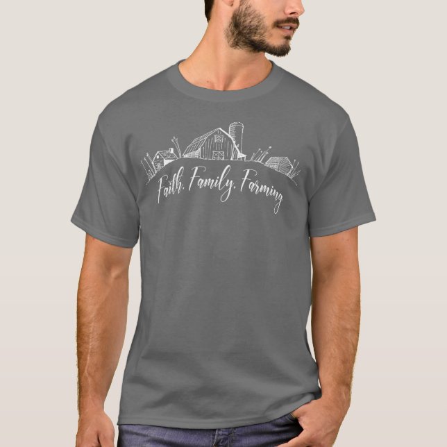 Faith Family Farm Stall Silo Farm T-Shirt (Vorderseite)