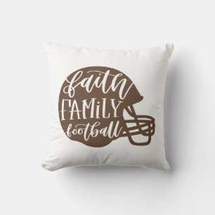 Faith Family Football mit Football Helmet Kissen