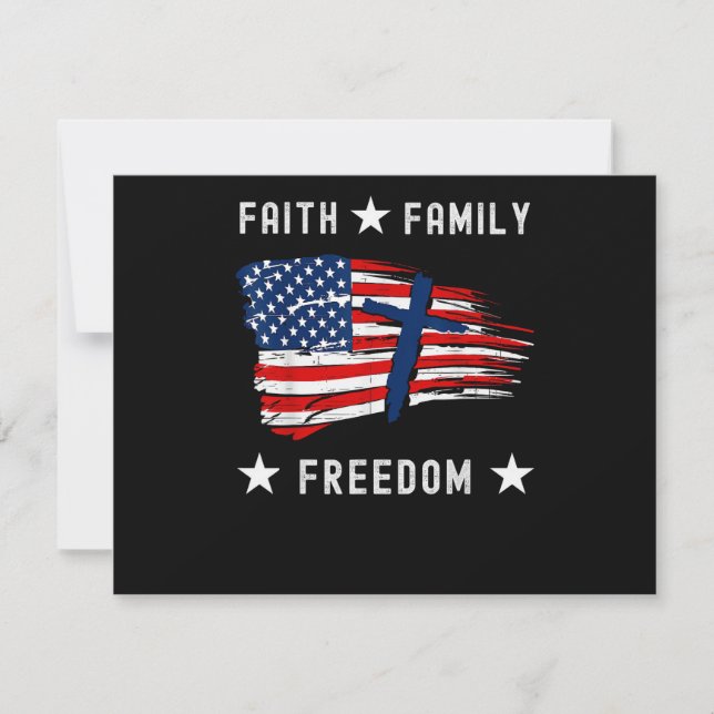 Faith Family Freedom America Patriotic Christlich (Vorderseite)