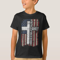 Faith Family Freedom - Christliche Vintage Flagge