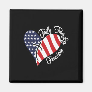 Faith Family Freedom Herzlich Christliches Patriot Magnet
