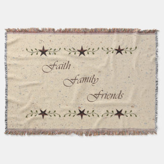 Faith Family Friends Throw Blanket Decke