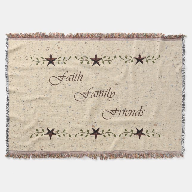 Faith Family Friends Throw Blanket Decke (Vorderseite)