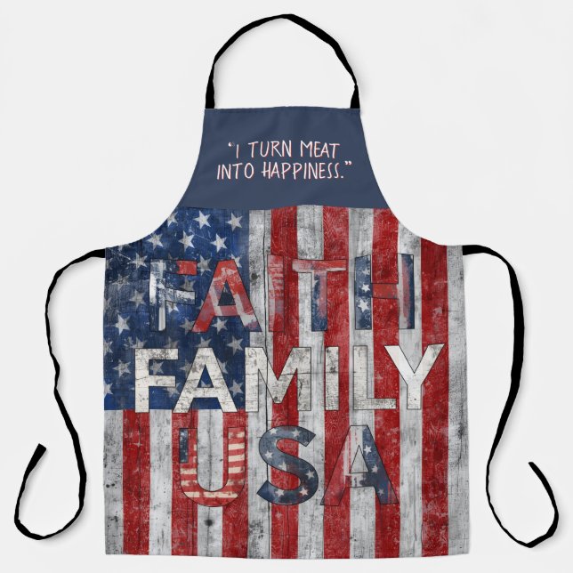 Faith Family USA Anpassbare Schürze (Vorderseite)