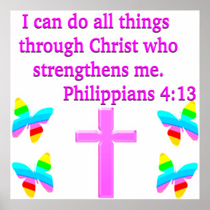 FAITH FILTED PHILIPPIANS 4:13 DESIGN POSTER
