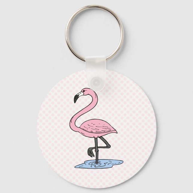 Faith Flamingo Schlüsselanhänger (Vorderseite)