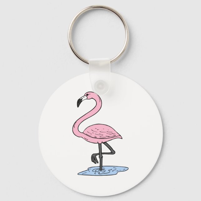 Faith Flamingo Schlüsselanhänger (Vorderseite)